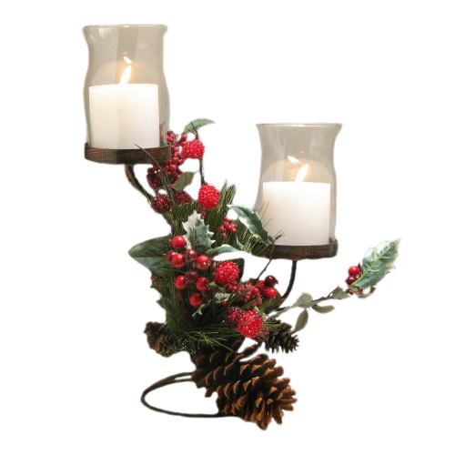 Transparent Christmas Candle Centrepiece Christmas Ornament Flowerpot for Christmas