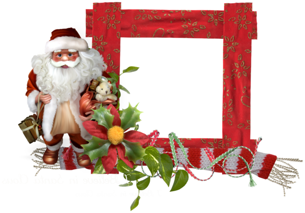 Transparent Christmas Santa Claus Picture Frames Christmas Ornament Gift for Christmas