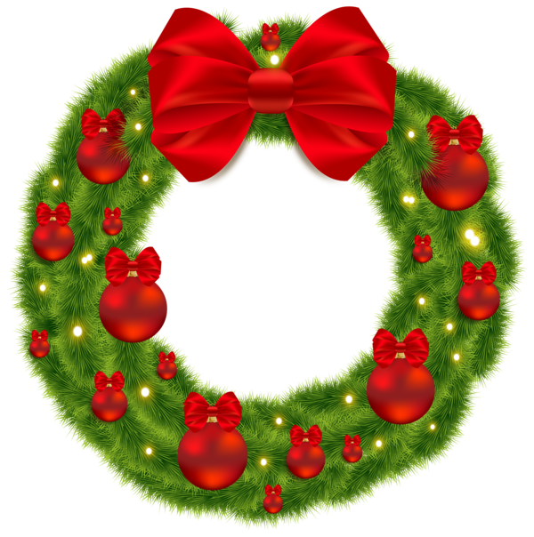 Transparent Christmas Kerstkrans Wreath Evergreen Fir for Christmas