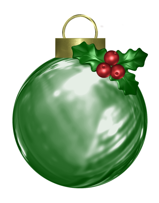 Transparent Christmas Ornament Christmas Day Bombka Green Holly for Christmas