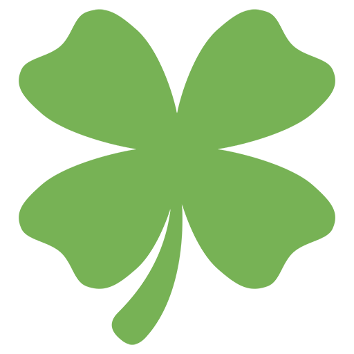 Transparent Emoji Fourleaf Clover Text Messaging Plant Leaf for St Patricks Day