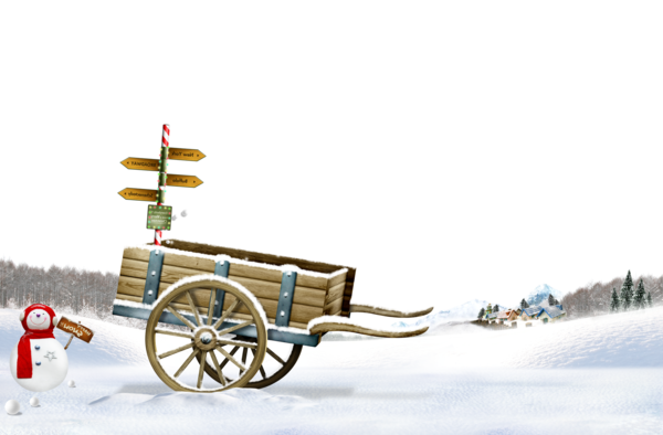 Transparent Santa Claus Christmas Christmas Card Wagon Chariot for Christmas