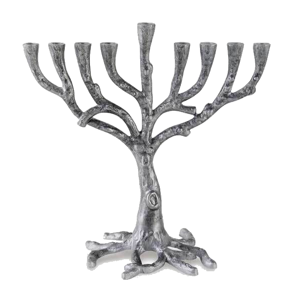 Transparent Menorah Hanukkah Jewish Museum Tree Candle Holder for Hanukkah