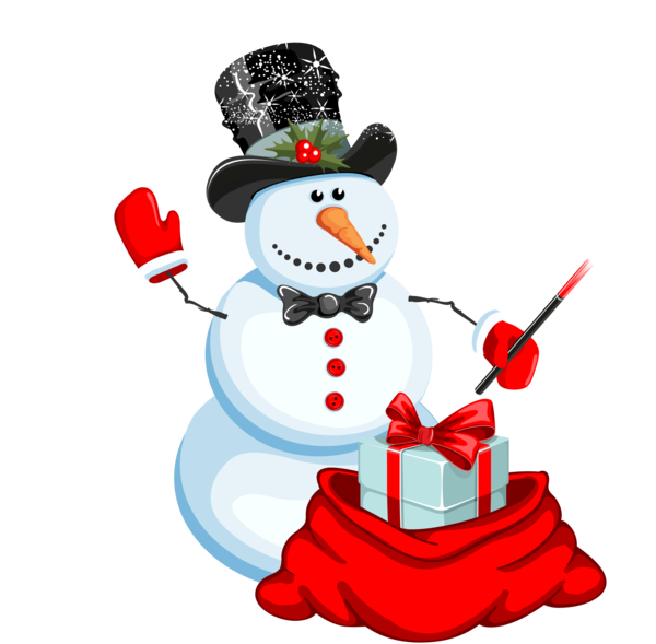 Transparent Snowman Magic Magician Christmas Ornament for Christmas