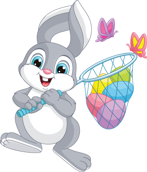 Transparent Easter Bunny Easter Rabbit Cartoon for Easter