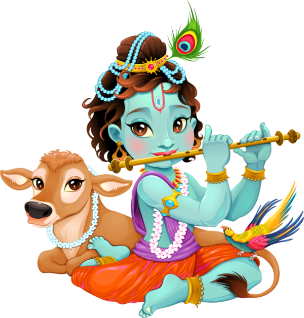 Transparent Krishna Cattle In Religion And Mythology Bala Krishna Toy Animal Figure for Janmashtami