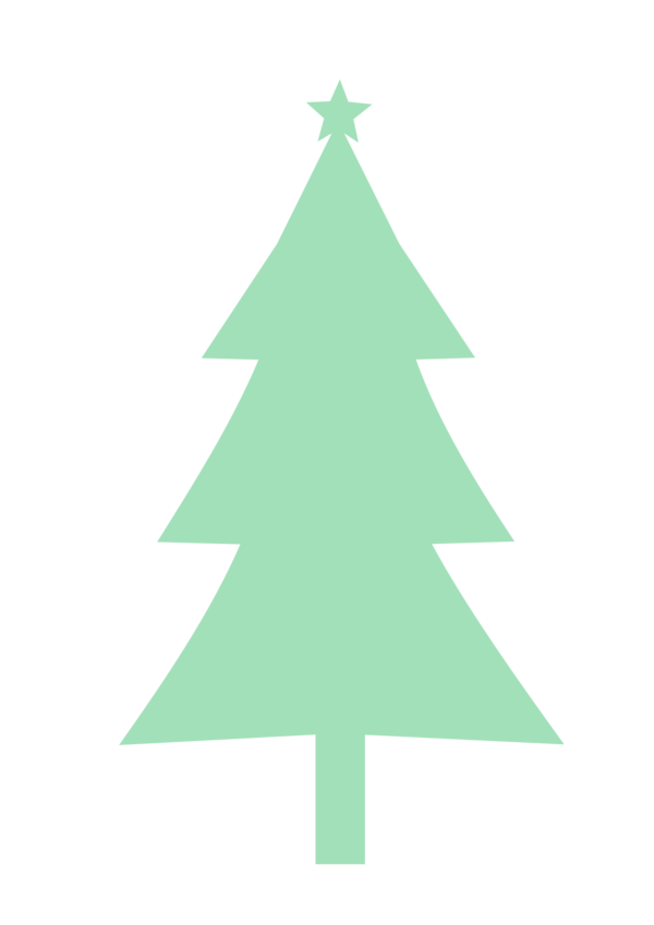 Transparent Christmas Christmas Tree Silhouette Fir Pine Family for Christmas