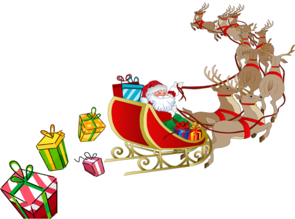 Transparent Santa Claus Rudolph Reindeer Christmas Ornament Holiday for Christmas