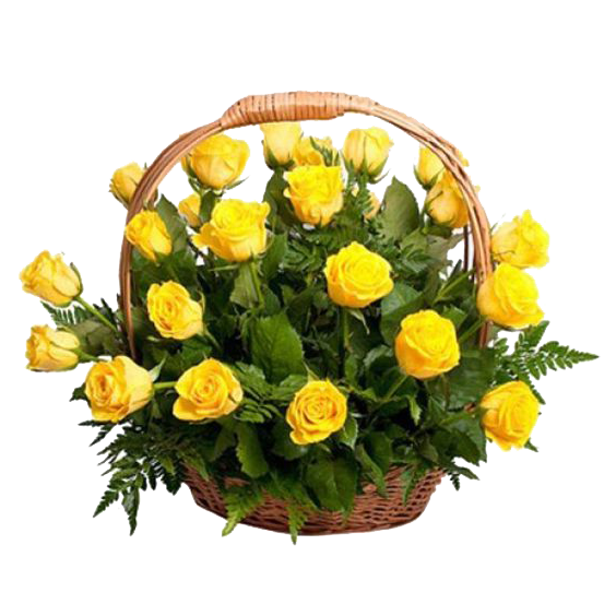Transparent Garden Roses Basket Flower Bouquet Plant Flower for Valentines Day