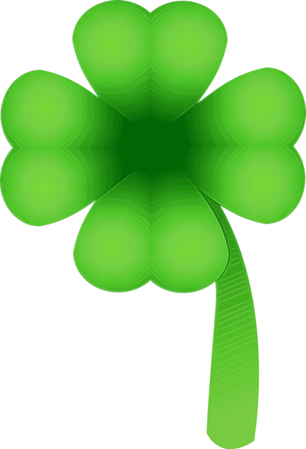 Transparent Green Leaf Symbol for St Patricks Day