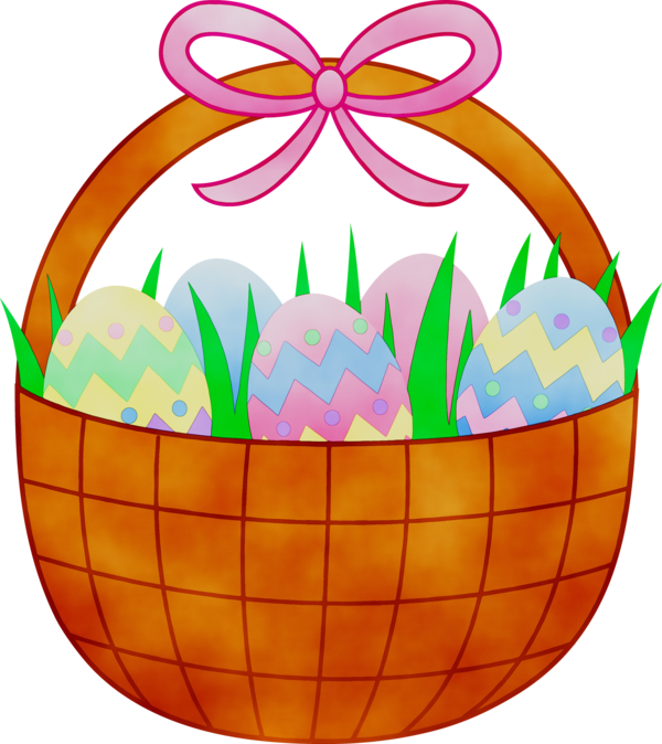 Transparent Easter Basket Easter Bunny Easter Orange Easter Egg for Easter