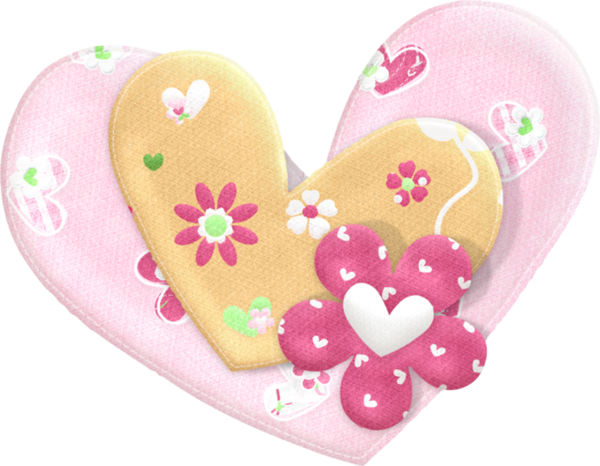Transparent Decoupage Drawing Scrapbooking Pink Heart for Valentines Day