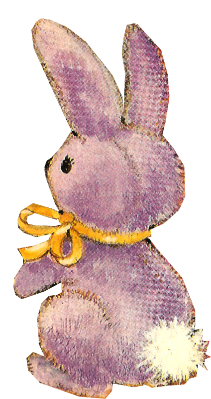 Transparent Easter Bunny Hare Toy Butterfly Lilac for Easter