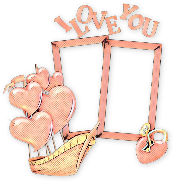 Transparent Pink M Cartoon Love My Life Pink Peach for Valentines Day