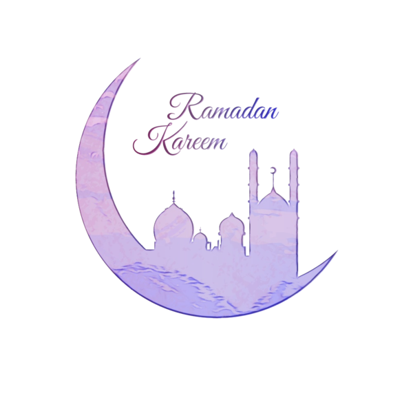 Transparent Ramadan Ramadan Moon Fanous Violet Purple for Ramadan