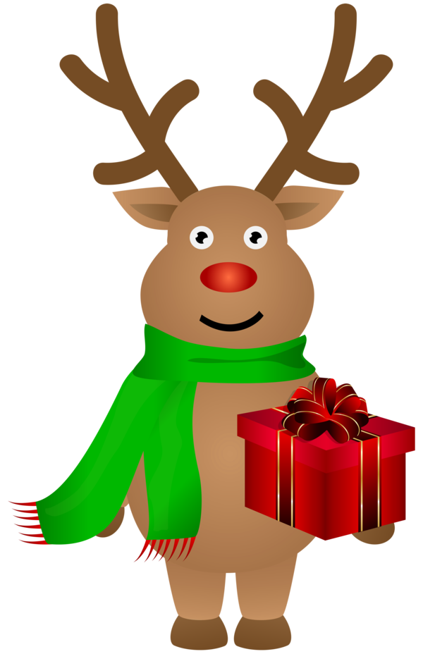 Transparent Reindeer Deer Santa Claus Christmas Ornament for Christmas