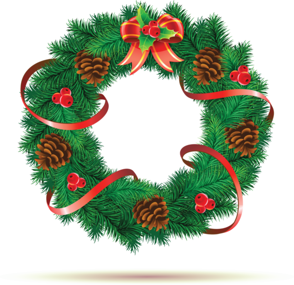 Transparent Wreath Candy Cane Christmas Ornament Fir Pine Family for Christmas