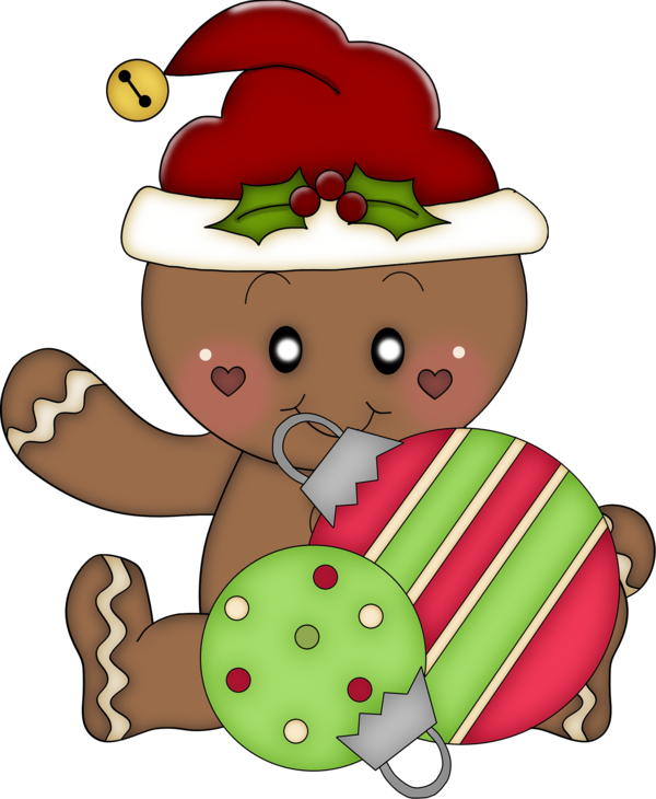 Transparent Christmas Gingerbread Gingerbread Man Christmas Ornament Flower for Christmas