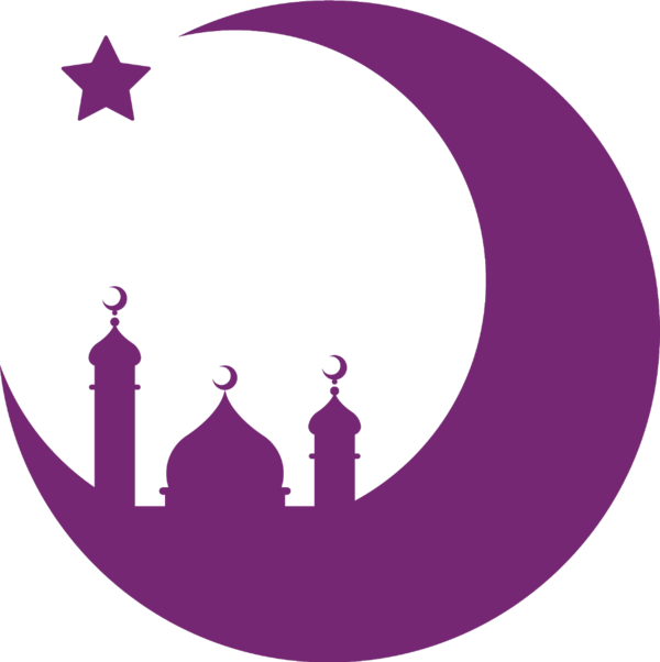 Transparent Ramadan Eid Alfitr Allah Violet Purple for Ramadan