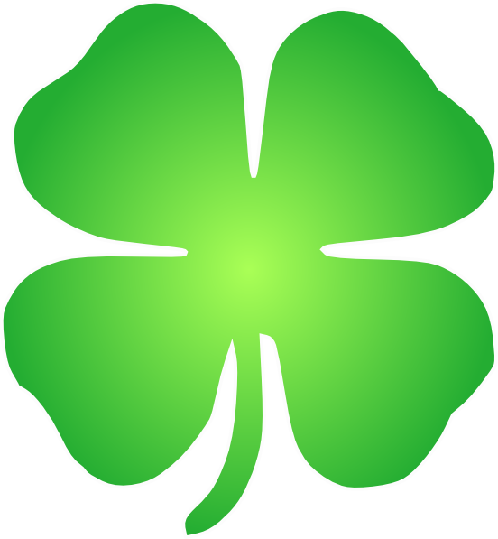 Transparent Clover Symbol Fourleaf Clover Butterfly Plant for St Patricks Day