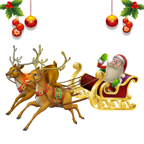 Transparent Rudolph Santa Claus Reindeer Christmas Decoration Deer for Christmas