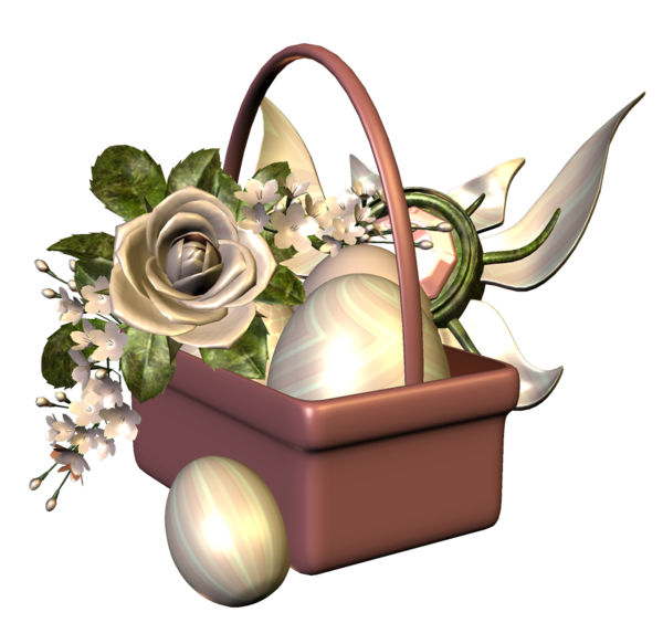 Transparent Floral Design Easter Holiday Flower Flowerpot for Easter