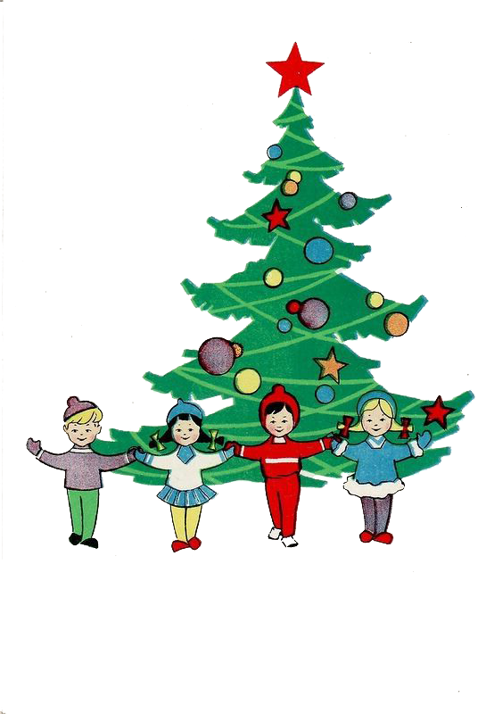 Transparent Christmas Tree Child Christmas Ornament Fir Pine Family for Christmas