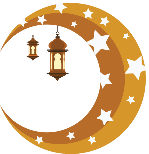 Transparent Ramadan Quran Fanous Symbol Circle for Ramadan