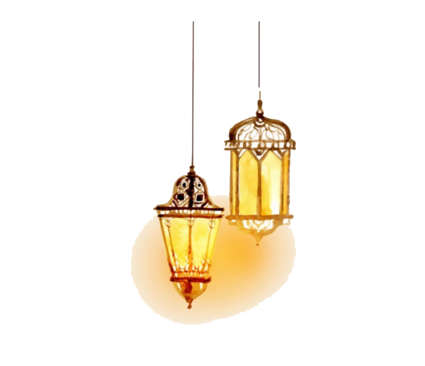 Transparent Ramadan Lantern Eid Aladha Light Fixture Ceiling Fixture for Ramadan