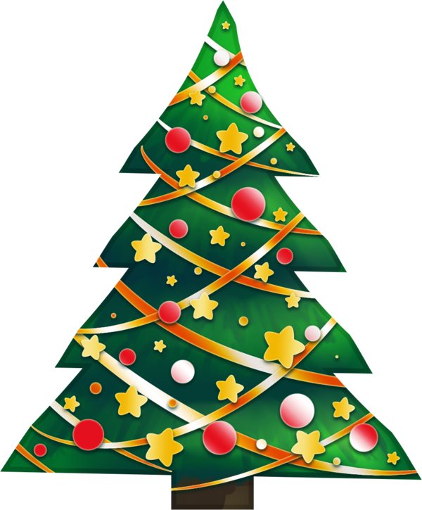 Transparent Gradient Christmas Tree Shape Christmas Decoration for Christmas