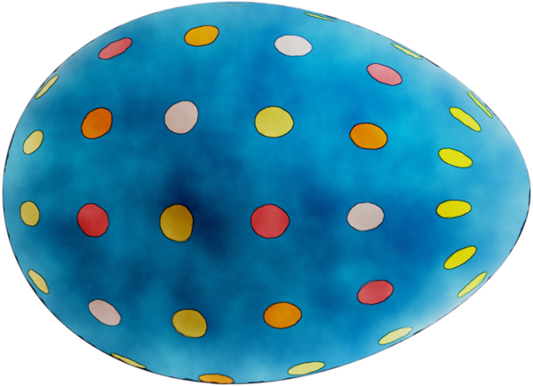 Transparent Sphere Ball Easter Turquoise Polka Dot for Easter