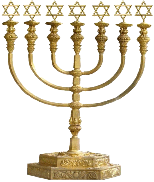 Transparent Bible Book Of Revelation Old Testament Menorah Candle Holder for Hanukkah