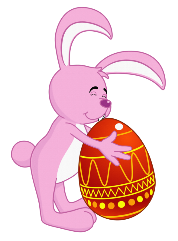 Transparent Easter Bunny Easter Rabbit Pink Food for Easter