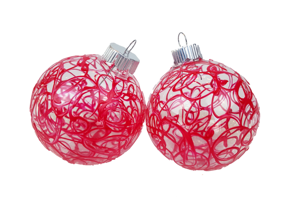 Transparent Christmas Ornament Christmas Day Red for Christmas