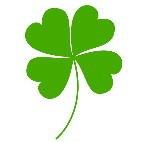 Transparent Four Leaf Clover Clover Luck Shamrock Leaf for St Patricks Day