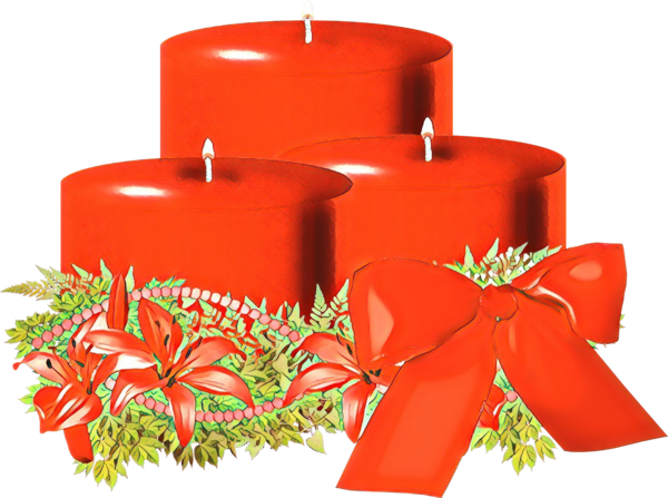Transparent Candle Red Christmas Decoration for Christmas