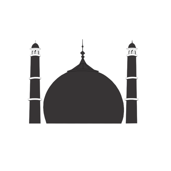 Transparent Taj Mahal Mosque Masjid Alkaram Black Black And White for Ramadan