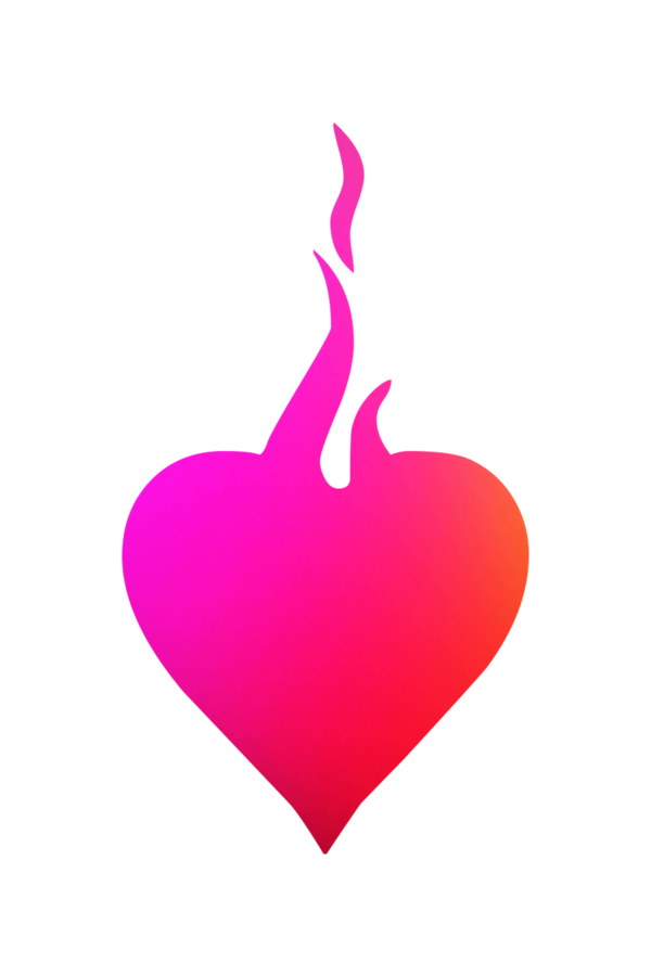 Transparent Heart Pink Computer for Valentines Day