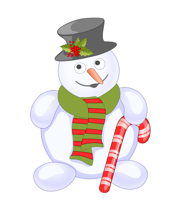 Transparent Candy Cane Snowman Christmas Christmas Ornament for Christmas