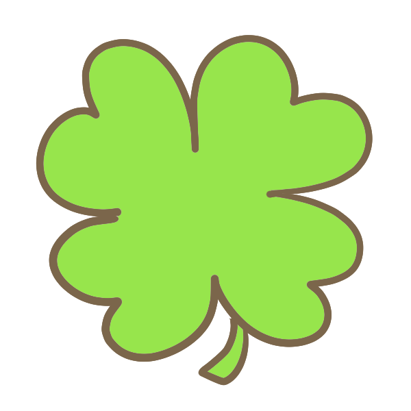 Transparent Shamrock Green Leaf for St Patricks Day