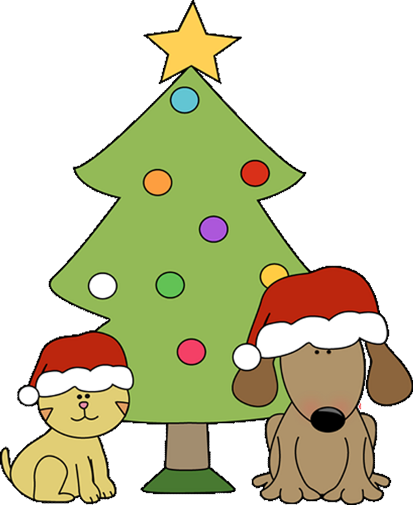 Transparent Cat Dog Christmas Day Christmas Tree Oregon Pine for Christmas
