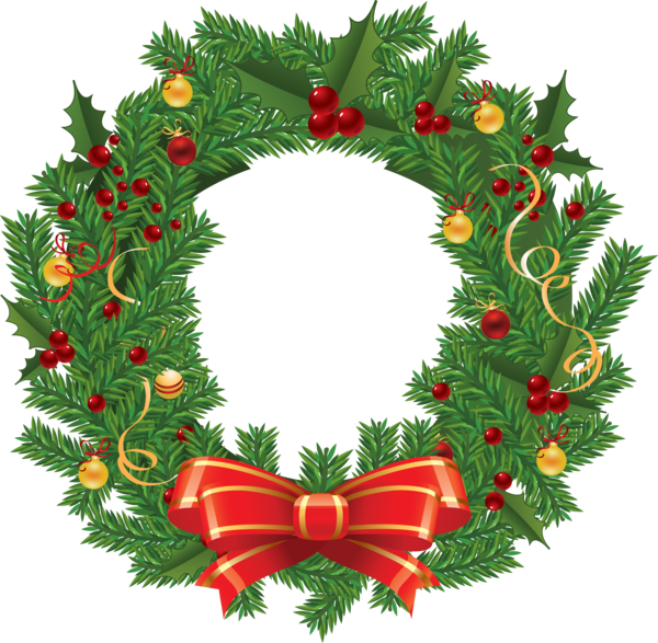 Transparent Christmas Graphics Wreath Christmas Day Christmas Decoration Christmas Ornament for Christmas