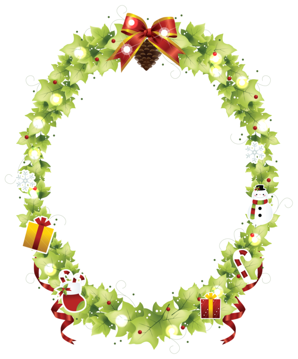 Transparent Christmas Picture Frames Wreath Decor Flower for Christmas
