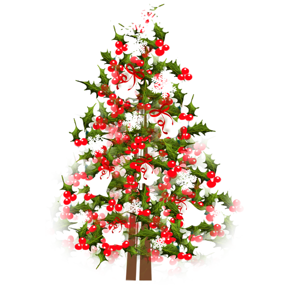 Transparent Christmas Post Cards Christmas Tree Fir Pine Family for Christmas