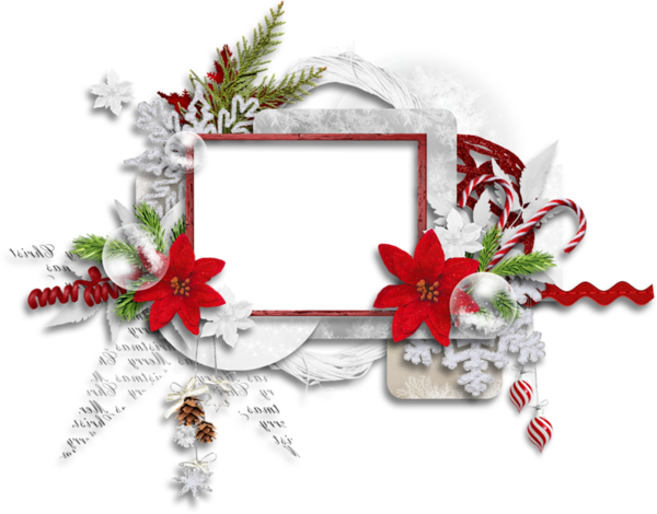 Transparent Christmas Ornament Christmas Picture Frames Flower for Christmas