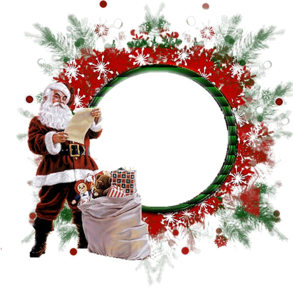 Transparent Picture Frames Santa Claus Christmas Decor Christmas Ornament for Christmas