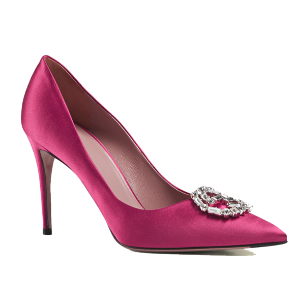 Transparent Gucci Highheeled Footwear Shoe Pink Purple for Valentines Day