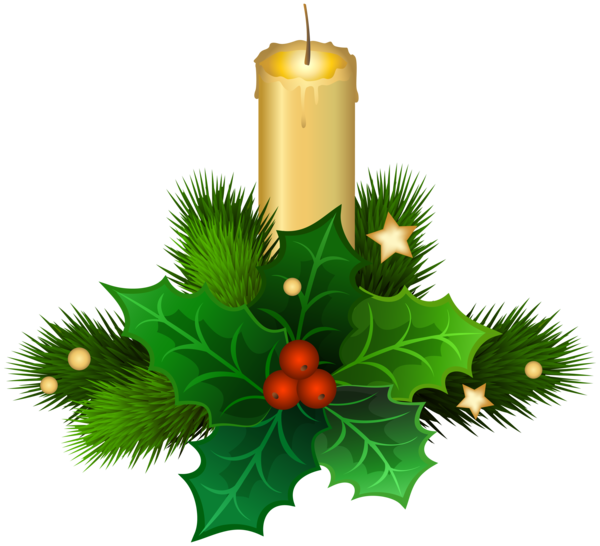 Transparent Christmas Candle Christmas Decoration Fir Pine Family for Christmas