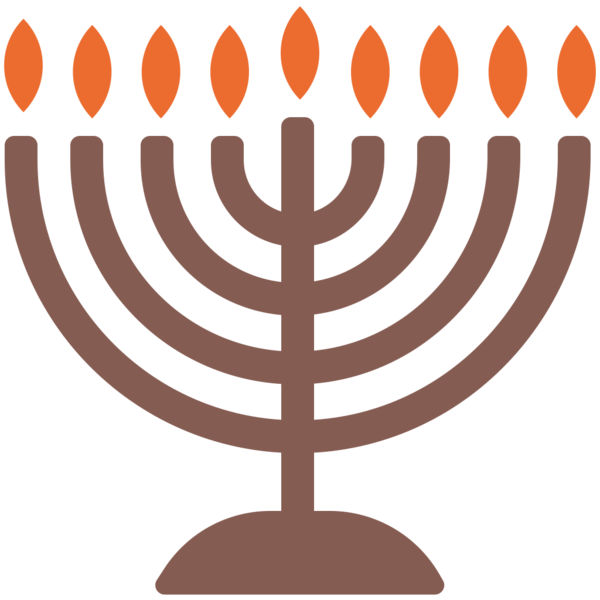Transparent Menorah Hanukkah Judaism Candle Holder for Hanukkah