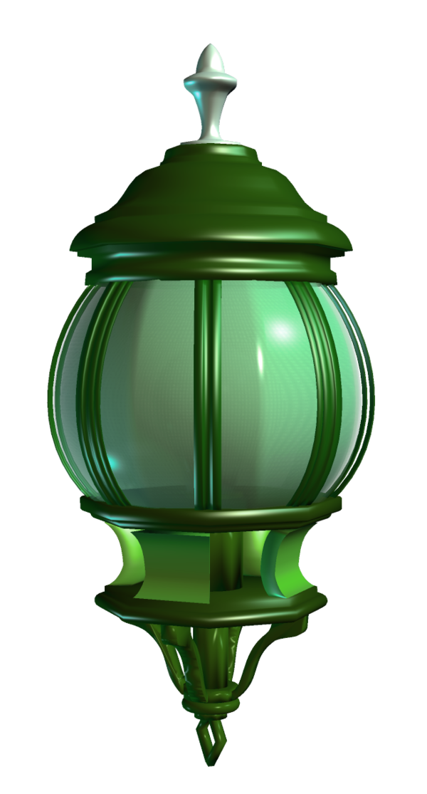 Transparent Fanous Lantern Miniature Green Lighting for Ramadan